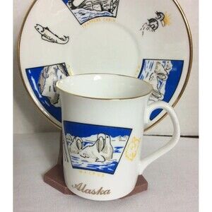 Rosina Fine Bone China Cup And Saucer Alaska Walrus